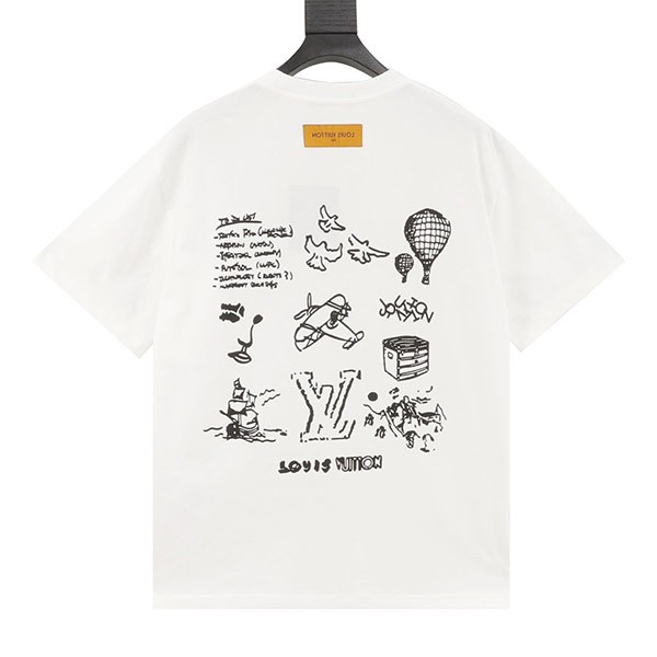 超希少！ルイヴィトン プリントTシャツ 偽物 2色 vus45732